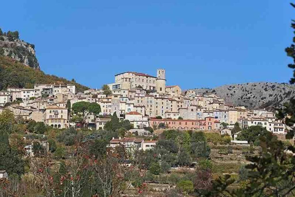 Studio Calme Et Agreable Avec Acces Jardin Partage Le Bar-sur-Loup Exterior foto